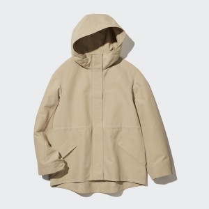 Beige Women Uniqlo Utility Parka | 2607-WOUHT