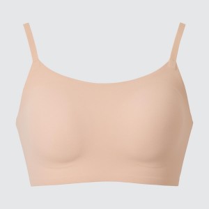 Beige Women Uniqlo Wireless Bras | 6982-BJRHN