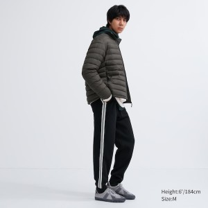 Black Men Uniqlo Side-Stripe Sweatpants | 6837-NSMVP