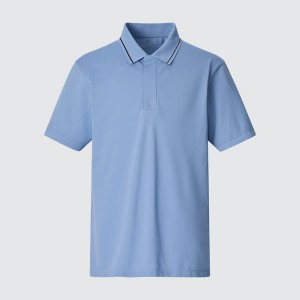 Blue Men Uniqlo DRY-EX Short-Sleeve Polo Shirt | 1397-BGHRQ