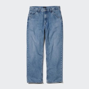 Blue Men Uniqlo Wide-Fit Jeans | 5023-PALGH