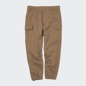 Brown Men Uniqlo Cargo Jogger Pants | 9024-CNSVZ