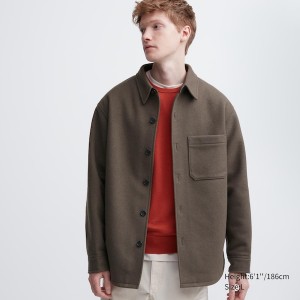 Brown Men Uniqlo Overshirt jackets | BVFMCK-169