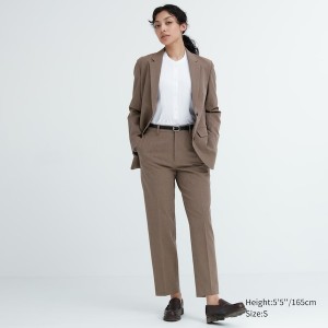 Brown Women Uniqlo Smart Ankle Pants | 1406-MEIQH