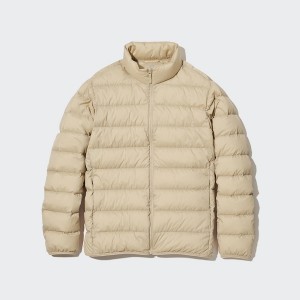 Cream Men Uniqlo Ultra Light Down jackets | ZMWQKJ-158