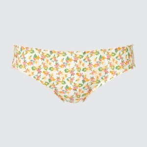 Cream Women Uniqlo Frilled Mid-Rise Briefs | 1924-UJDMV