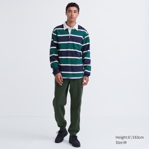 Dark Green Men Uniqlo Sweatpants | 7286-KDZAN