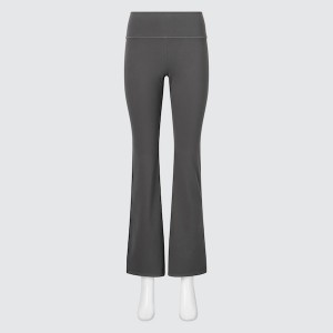 Dark Grey Women Uniqlo AIRism Soft Flare Leggings | 2935-XKSPU