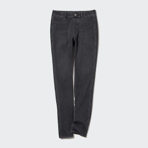 Dark Grey Women Uniqlo Ultra Stretch Denim Leggings Pants | 2348-BTNFQ