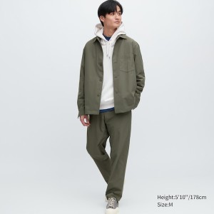 Green Men Uniqlo AirSense Shirt jackets | FARZMU-642