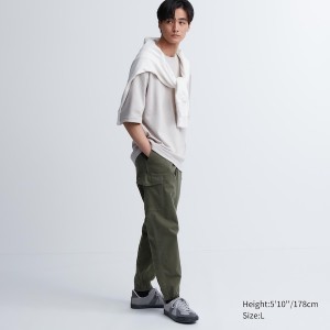 Green Men Uniqlo Cargo Jogger | 7841-OUCAG