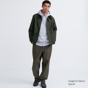 Green Men Uniqlo Utility Short Blouson jackets | ZUTQVK-396