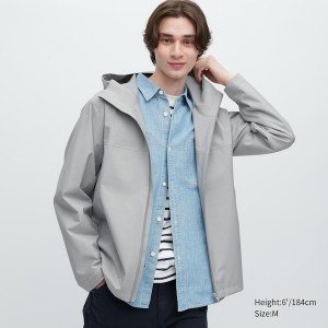 Grey Men Uniqlo BLOCKTECH Parka | DALBZX-795