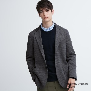 Grey Men Uniqlo Comfort jackets | DAHWPO-793