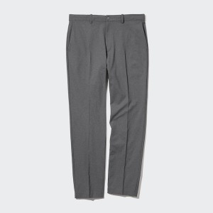 Grey Men Uniqlo Smart Ankle Pants | 3257-VWYDP