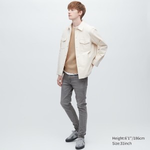 Grey Men Uniqlo Ultra Stretch Skinny-Fit Jeans | 4283-KOYJH