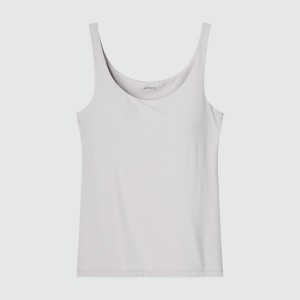 Grey Women Uniqlo AIRism Sleeveless Bra Tops | 9217-NTKAJ