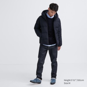 Navy Men Uniqlo 3D Cut Seamless Down Parka | GNOLDZ-725