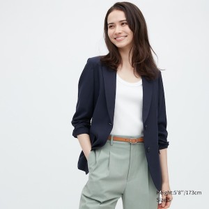 Navy Women Uniqlo AirSense jackets | 9248-TFCLR