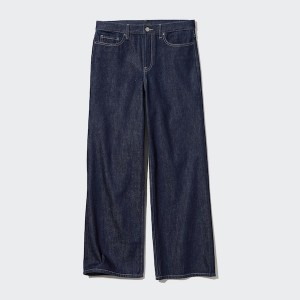 Navy Women Uniqlo Baggy Jeans | 3725-TYVNL