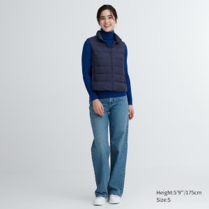 Navy Women Uniqlo Ultra Light Down Vest | 8761-THAGV