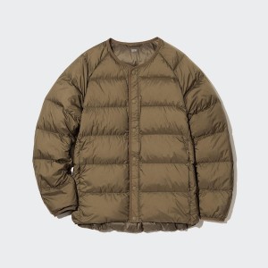 Olive Men Uniqlo Recycled Down jackets | VICBDO-830