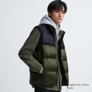 Olive Men Uniqlo Ultra Light Down Vest | LVPSYW-369