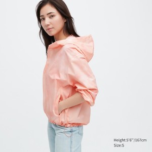 Pink Women Uniqlo UV Protection Printed Pocketable Parka | 3612-OJGUR