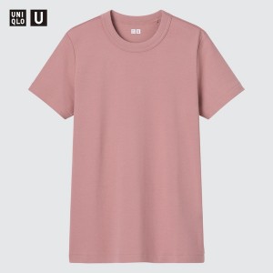 Rose Women Uniqlo U Crew Neck Short-Sleeve T Shirts | 2837-OSYZV