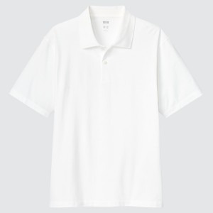 White Men Uniqlo AIRism Polo Shirt | 8704-UDJPW