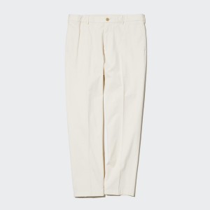 White Men Uniqlo Smart Ankle Pants | 1496-FGDBQ