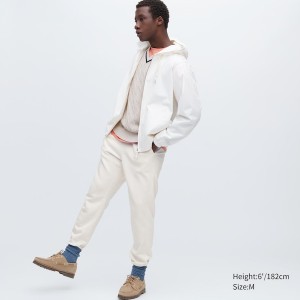 White Men Uniqlo Sweatpants | 8419-PWHYB