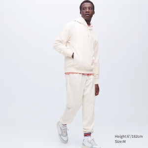 White Men Uniqlo Sweatpants | 8571-XAKPD