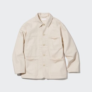 White Men Uniqlo Utility jackets | NJXYDC-346