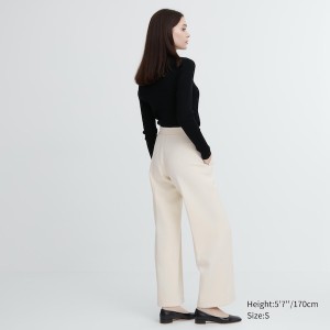 White Women Uniqlo Dry Sweat Track Pants | 8649-FCRQL