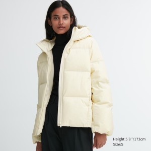 White Women Uniqlo Seamless Down Parka | 3601-VJQBK