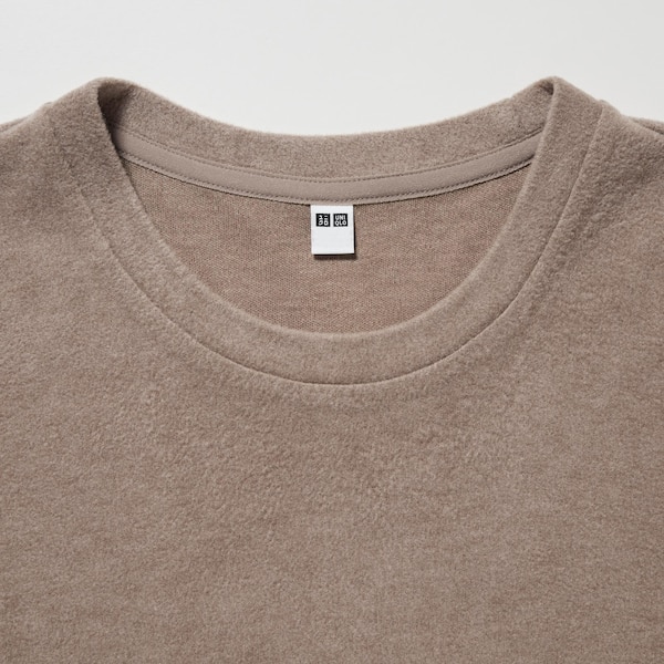 Apricot Women Uniqlo HEATTECH Fleece Crew Neck Long-Sleeve T Shirts | 2850-GEHQI