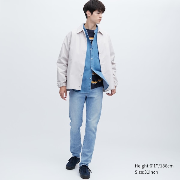 Azure Men Uniqlo Slim-Fit Jeans | 8593-EUGXZ