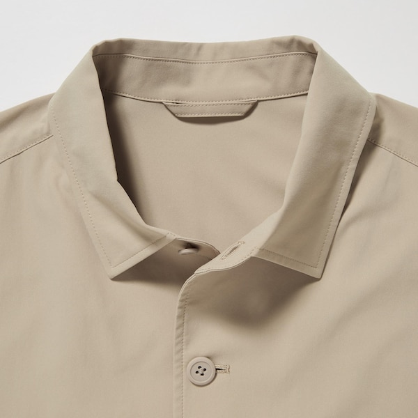 Beige Men Uniqlo AirSense Shirt jackets | ZJUQPH-945