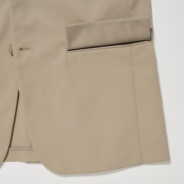 Beige Men Uniqlo AirSense jackets | 4362-GUSVE