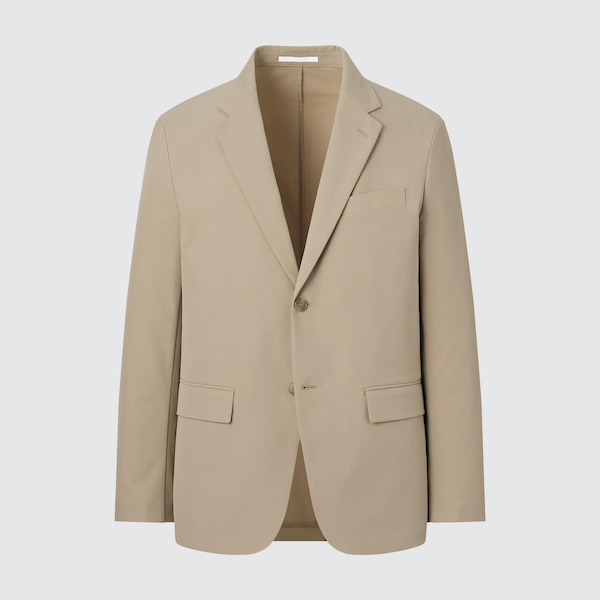 Beige Men Uniqlo AirSense jackets | 4362-GUSVE