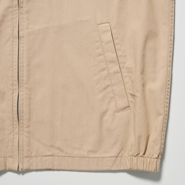 Beige Men Uniqlo Cotton Parka | KSODCN-329