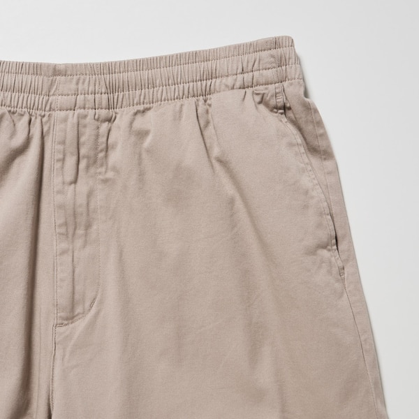 Beige Men Uniqlo Cotton Relaxed Ankle Pants | 7086-HKDLY