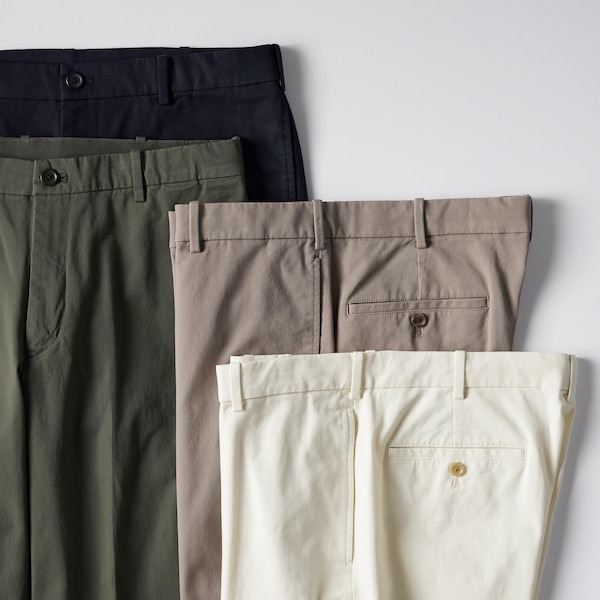 Beige Men Uniqlo Smart Ankle Pants | 8735-GIMRT