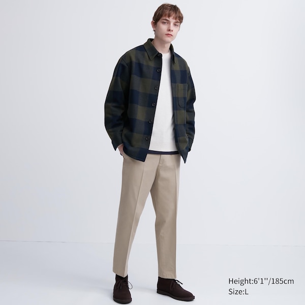 Beige Men Uniqlo Smart Ankle Pants | 8735-GIMRT