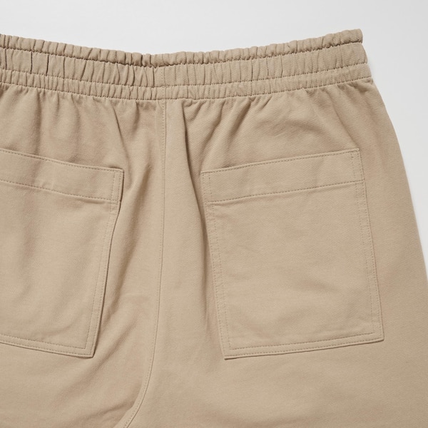 Beige Men Uniqlo Washed Jersey Ankle Pants | 0264-FNXSK