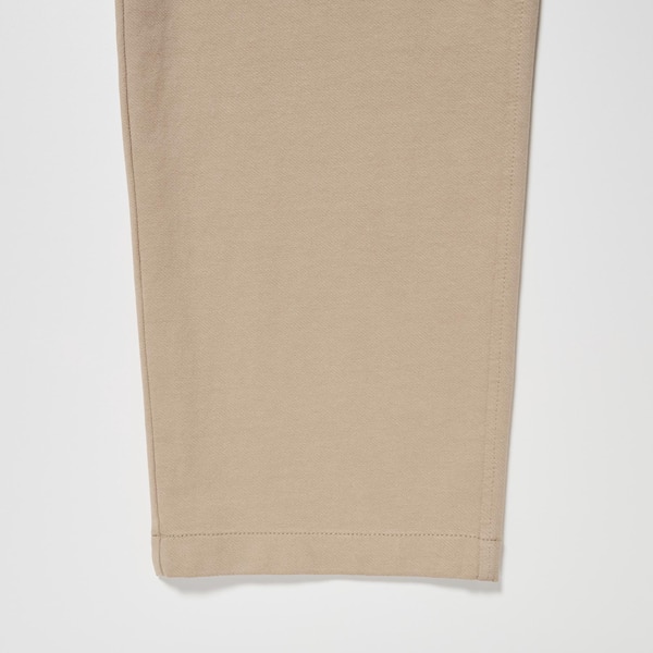 Beige Men Uniqlo Washed Jersey Ankle Pants | 0264-FNXSK