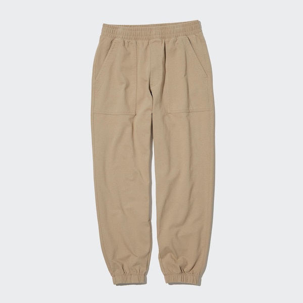 Beige Men Uniqlo Washed Jersey Jogger | 6210-CKNID