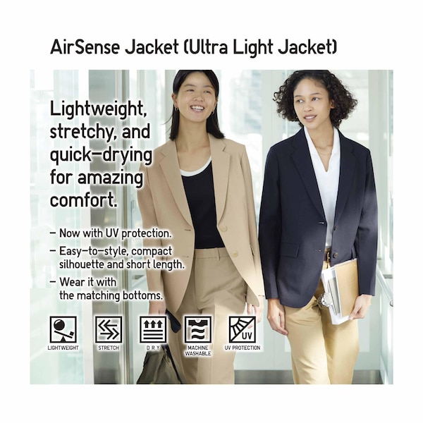 Beige Women Uniqlo AirSense jackets | 0875-WKGTP