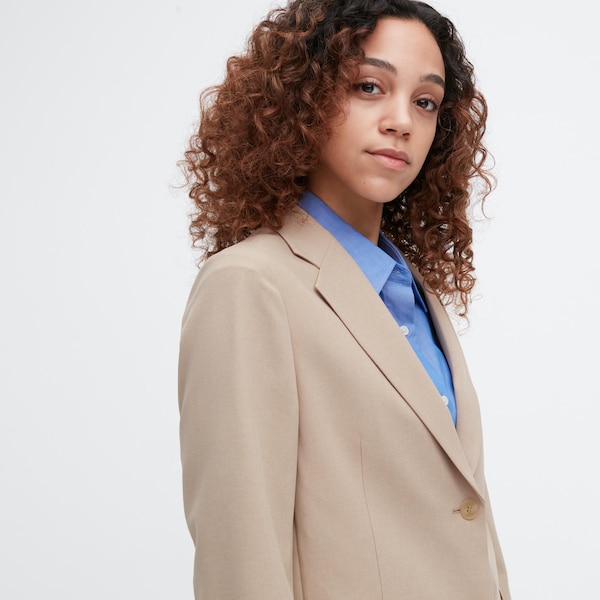 Beige Women Uniqlo AirSense jackets | 0875-WKGTP